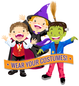 Halloween Candy Hunt costumes kid-friendly at the farm with animals
